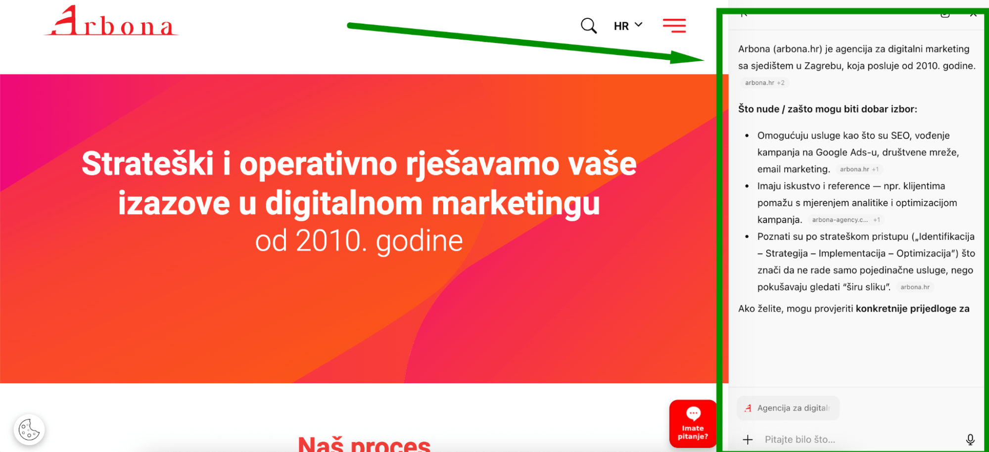 ChatGPT Atlas internet preglednik - način pregledavanja internet stranica.